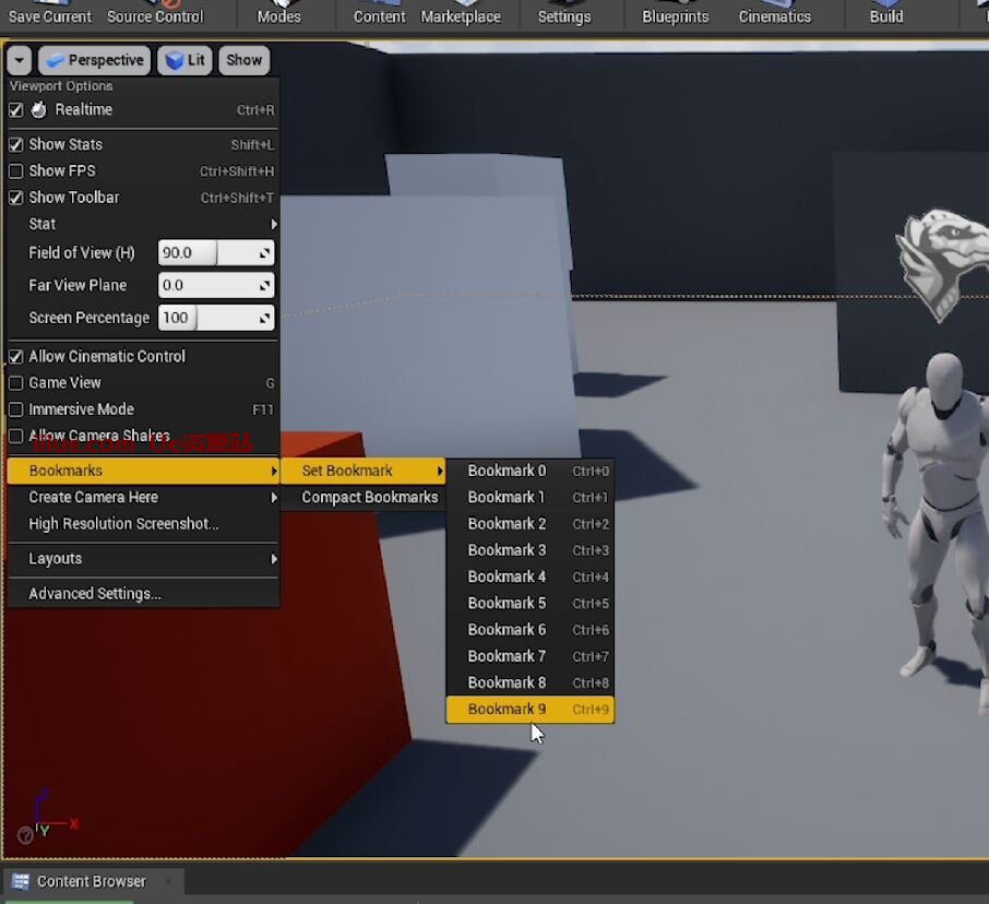 虚幻引擎的50个提高效率的技巧-快速开发技巧 #13 UE4 - 存储的摄像机位置