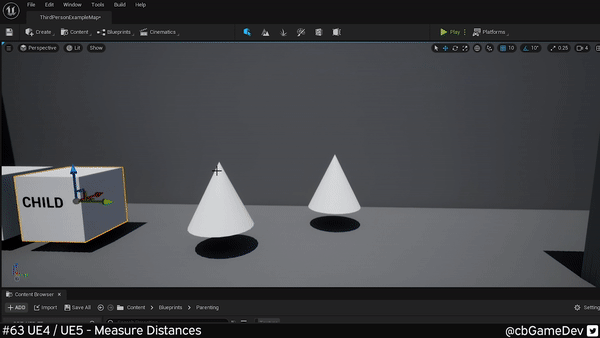 虚幻引擎快速开发提示 #63 UE4 / UE5 - 测量距离 虚幻引擎快速开发提示 #63 UE4 / UE5 - 测量距离