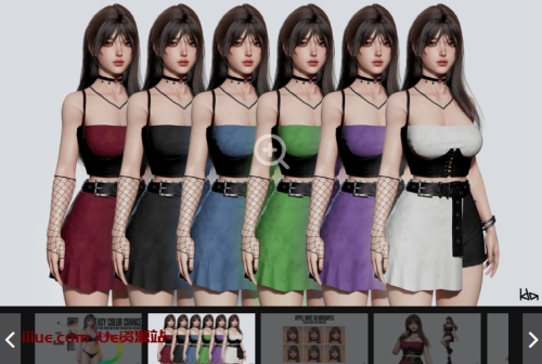 韩国风可爱的K-pop女孩Ryu的3d模型UE5虚幻引擎人物模型