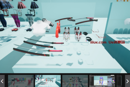 美丽的武士***女孩的3D模型,ue5虚幻引擎美丽的武士***女孩的3D模型