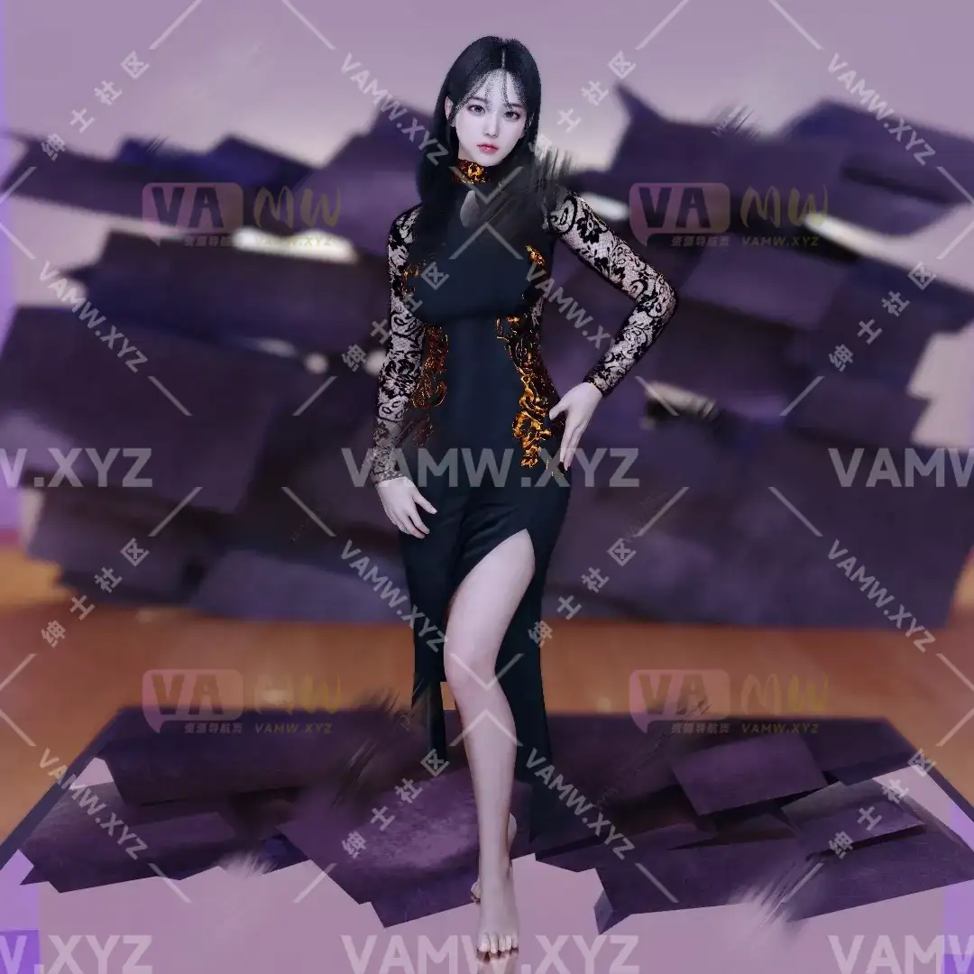 衣服 VAM-YJ.Lace_cheongsam.1