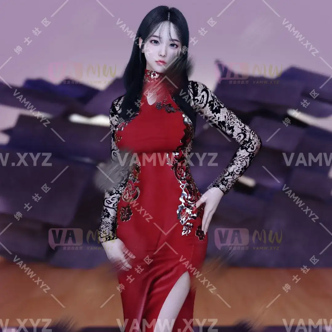 衣服 VAM-YJ.Lace_cheongsam.1