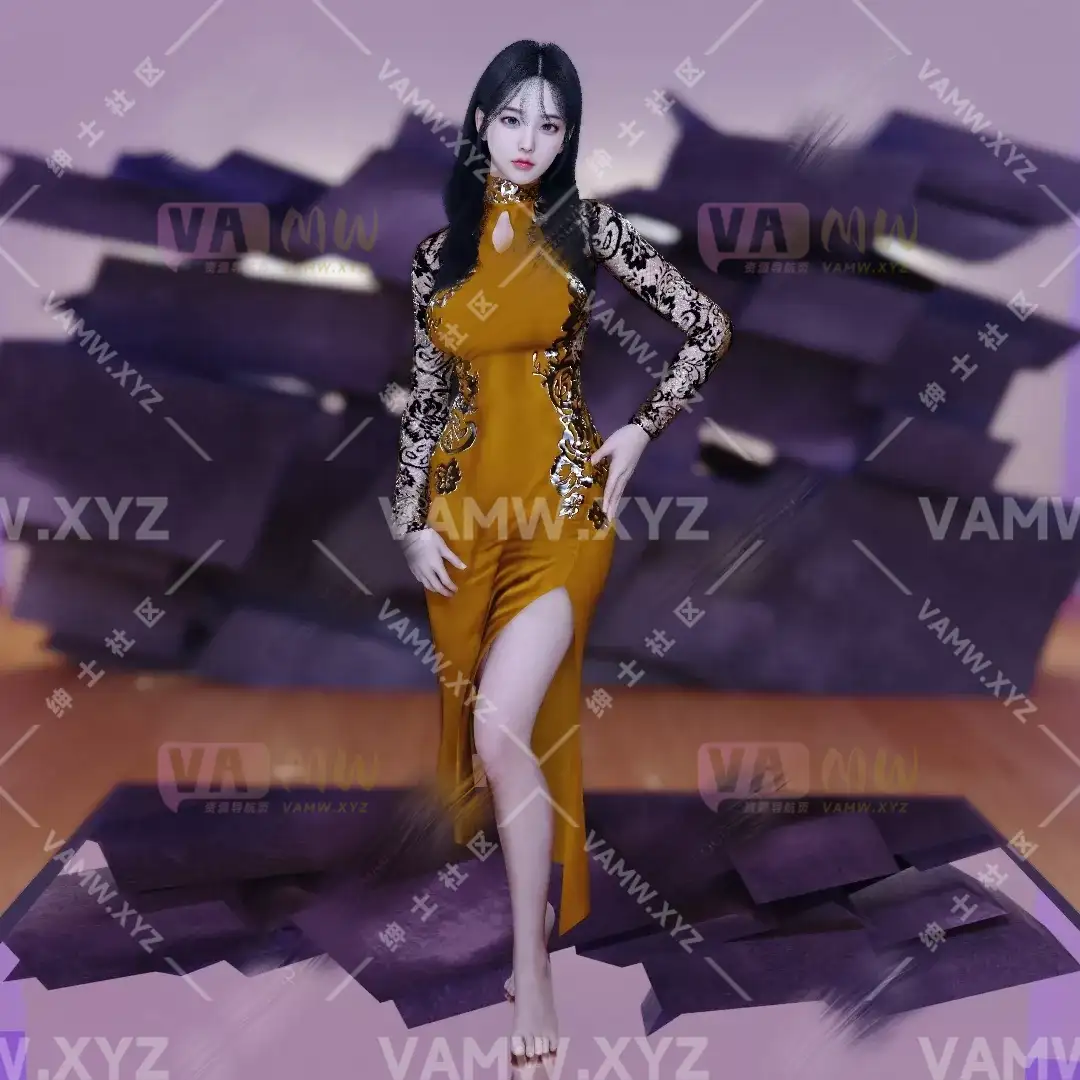 衣服 VAM-YJ.Lace_cheongsam.1