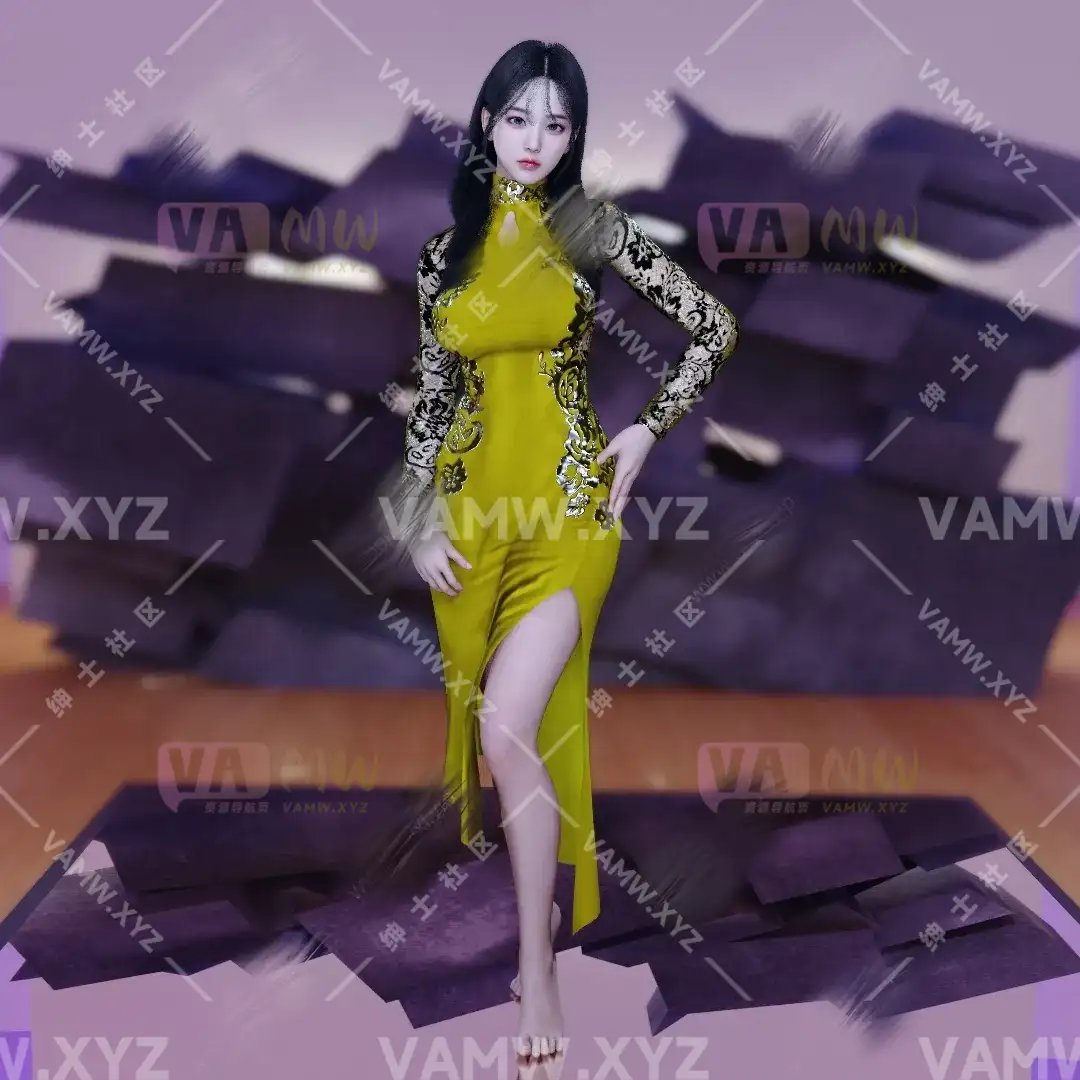 衣服 VAM-YJ.Lace_cheongsam.1