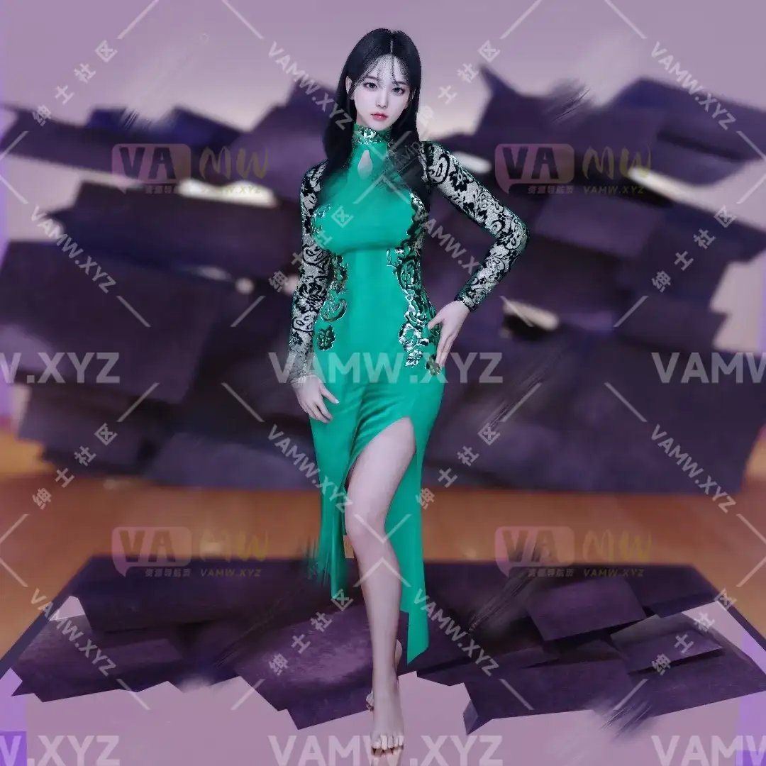 衣服 VAM-YJ.Lace_cheongsam.1