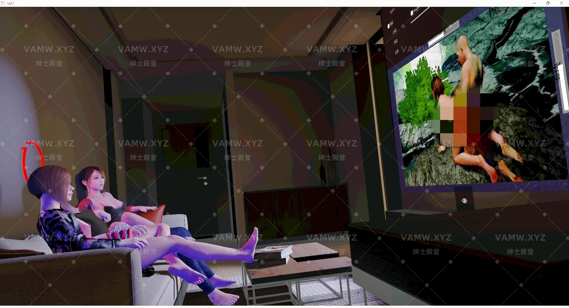 [VAM场景]真实女友游戏 VAMFantasy.Movie_Night.5.var